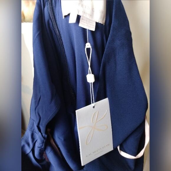 NWT Gal Meets Glam Kendra Fit & Flare Dress Navy 6 - Picture 10 of 15